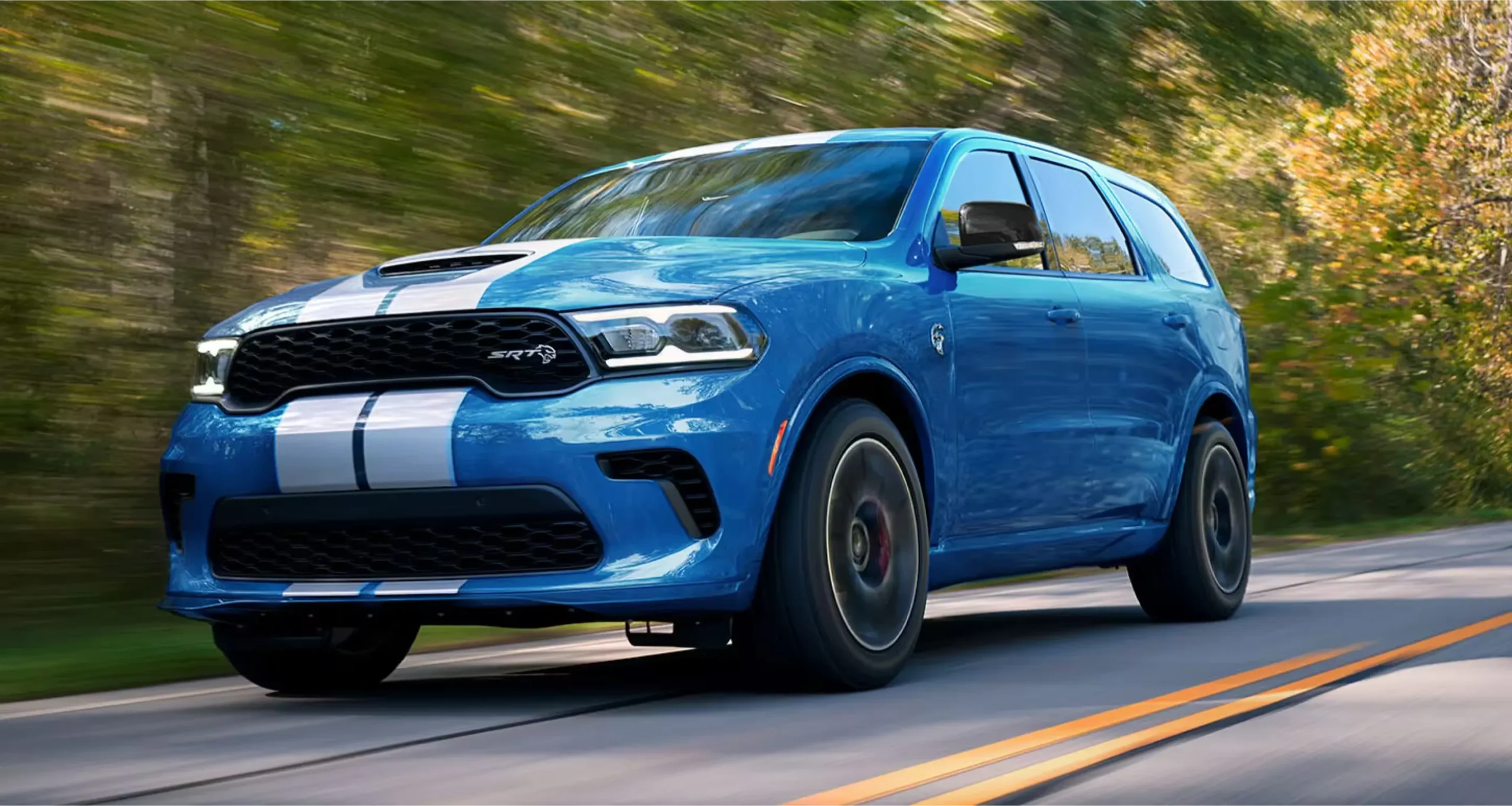 A Dodge Durango driving through Clovis, CA.